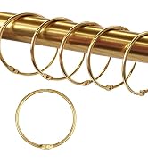 24 Pack Shower Curtain Rings,Rust Proof Shower Curtain Hooks for Bathroom,Circular Decorative Sho...