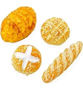 4Pcs/Set 1/12 Miniature Bread Resin Dollhouse Decoration Accessories Mix Bakery Bread Mini House ...