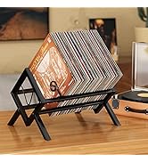 EKNITEY Vinyl Record Storage Holder - Metal Record Stand 80-100 LP Storage Vinyl Organizer for Al...