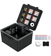LP-E6 EN-EL15C NP-W235 FZ100 Camera Battery and Memory Card Case with Labels,DSLR SLR Battery Org...