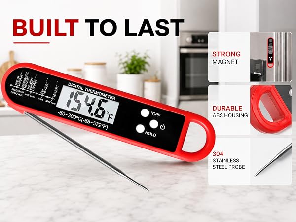 probe thermometer instant read thermometer for cooking thermometer meat candy thermometer digital