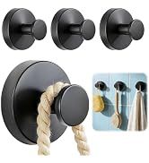 4 Packs Suction Cup Hooks for Shower, Heavy-Duty Wreath Hangers for Front Door, No Drill Glass Do...