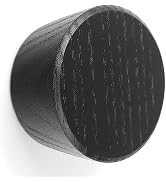 TOROS store 6 Pack Black Walnut Wood Cabinet Knobs Finished - 1 ½ " Diameter Round Shape - Wooden...