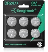 Enegitech CR2477 Lithium Button Battery Coin 2477 3V Button Cell?? for Wall Clocks, Hygrometers, ...