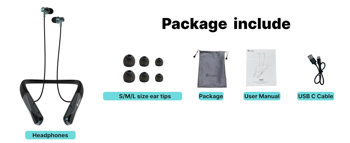 wireless earbuds bluetooth 5.4 neckband bluetooth earbuds ipx5 waterproof bluetooth earbuds