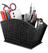 Remote Control Holder & Pen Pencil Holder, KENOBEE Cute Desk Organizer with 4 Compartments, Multi...