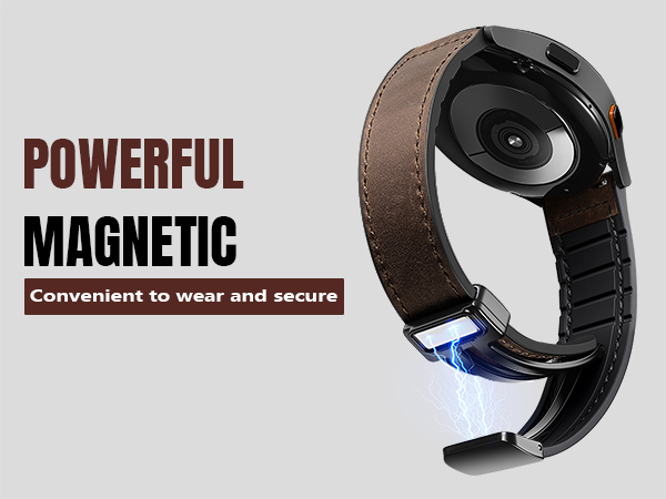 samsung galaxy watch 7 6 5 4 3 FE Classic Band Magnetic lether bands