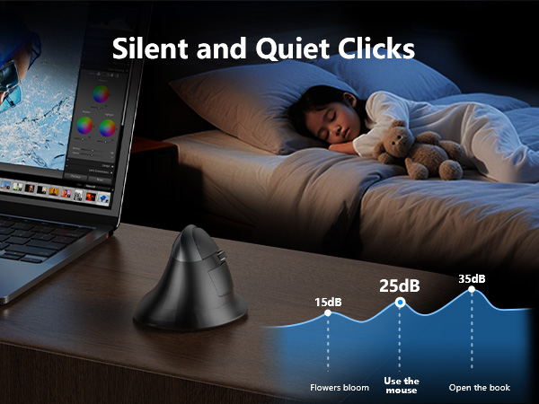 DELUX Wireless Ergonomic Mouse