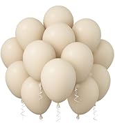 Jobkoo White Sand Balloons, 12 Inch 30 Pcs Beige Balloon Boho White Latex Cream Balloons Matte Of...
