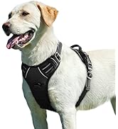 Eagloo Dog Harness for Large Dogs, No Pull Service Vest with Reflective Strips and Control Handle...