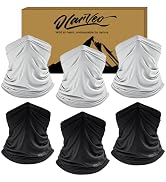 OLARVEO 6 Pack Sun Cooling Neck Gaiter Face Mask UV Scarf Breathable Bandana for Men/Women