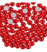 beadsland 1440 Piece Flat Back Crystal Rhinestones Round Gems,1.3mm-6.5mm,Light Siam(SS16(3.8-4.0...