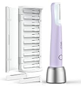 Dermaplane Razor for Women Face, WLU Rechargeable Face Dermaplaning Tool – Peach Fuzz, Facial Hai...
