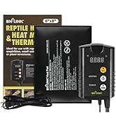 BN-LINK Durable Reptile Heating Pad 6" X 8" with Digital Thermostat Under Tank Heater Terrarium W...