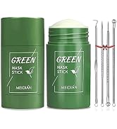 2 Pack Green Tea Purifying Clay Stick Mask, Green Tea Cleansing Mask Blackhead Remover, Face Mois...