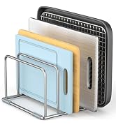 LAEMYFYRE Cutting Board Stand, Cutting Board Rack, Cutting Board Organizer Stainless Steel, Cutti...