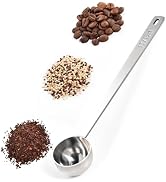 Doosu Metal Coffee Measuring Scoop, Food-Grade 18/8 Stainless Steel Coffee Beans Spoon with 6.9in...