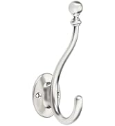TUNNY 5 Pack Coat Rack Hooks-Matte Nickel Brushed Towel Hook Entryway Hanging Towels Clothes Robe...