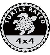 Turtle Badge Rated Car Emblem, 4 x 4 Metal Automotive Badge 3D Metal Car Badges Emblems Round Emb...