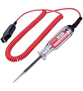 Large Size Heavy Duty 3-48V Digital LCD Circuit Tester with 140 Inch Extended Spring Wire,Car Tru...