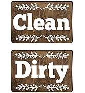 Performore Clean Dirty Magnet for Dishwasher, 3.5" X 2.4" Adhesive Metal Plate to be Used on Non ...