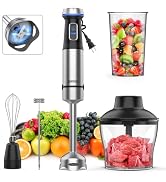 Ganiza Immersion Blender 5 in 1 Hand Blender Max 1000W Heavy Duty Motor, 16 Speed Mode Handheld B...