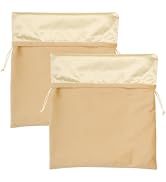 Segbeauty 2pcs 11.8x15.7''Satin Flannel Storage Bag for Hair Dryer Diffuser | Light Brown Large S...