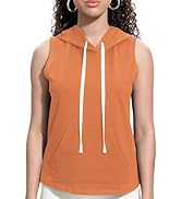 Xeoxarel Women's Sleeveless Tank Top Hoodies Vest with Pockets (S-XL)