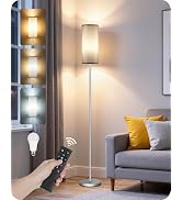 Dimmable Floor Lamps for Living Room with Remote and Foot Switch, 64.4” Modern Standing Tall Lamp...