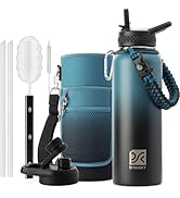 DYSANKY Insulated Water Bottle 40oz - Multiple Insulation Vacuum Sealed Thermos- Portable Sports ...