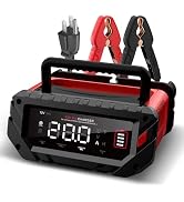 20-Amp Car Battery Charger, 12V/24V Smart Automotive Charger, Battery Maintainer, Trickle Charger...