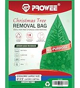 PROWEE Green Christmas Tree Storage Bag for 7.5–9 FT Trees, Tear-Resistant Plastic Cover Bag for ...