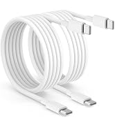 2pack 6ft USB C to C Cable, 60W Type C to Type C Fast Charging Cord for iPhone 17 16 15 Pro, Pro ...