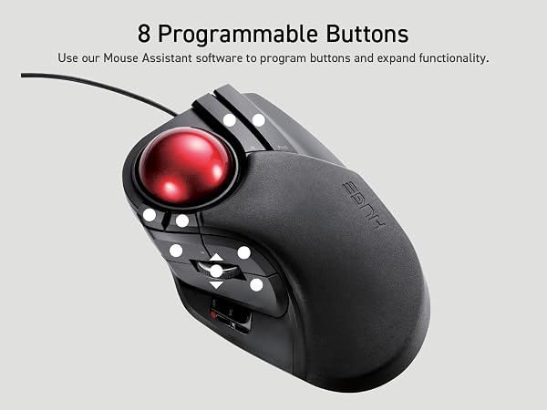 Huge Trackball Programmable Buttons