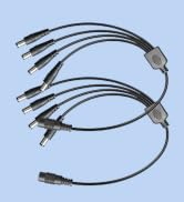 ANLINK 2PCS 1 to 4 Way DC Power Splitter Cable, 1 Female to 4 Male Connector, DC Plug 5.5mm x 2.1...