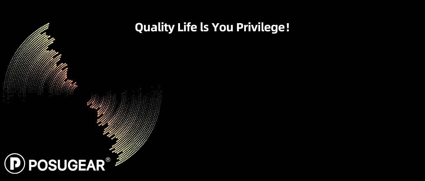 a black background with a yellow circle and text that reads quality life is you privilege!