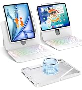 AVOAR Clear Keyboard Case for iPad Air 13 Inch (M4/M3/M2, 2026/2025/2024) | iPad Pro 12.9 inch (6...