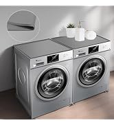 2PCS Washer And Dryer Covers For The Top, 25.6”X 23.6” Silicone Rubber Mat Washer Dryer Top Prote...