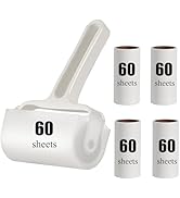 Rgqphantom,Lint Roller,5 Refills 300 Sheets,Pet Hair Remover Kit,1 Handle with 5 Extra Sticky Lin...