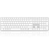 Bnnwa Wireless Bluetooth Keyboard Stainless Steel Multi-Device Full Size Keyboard with Numeric Ke...