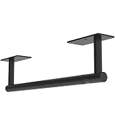 WZRUA Matte Black Paper Towel Holder Under Cabinet, Self Adhesive Paper Towel Holder or Wall Moun...