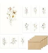 slapaflife Blank Cards,Blank Greeting Cards 4x6,40Pack -Elegant Floral Design Blank Greeting Card...