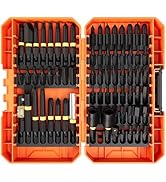 ENERTWIST Screwdriver Bit Set, 72Pcs 1/4" Impact Driver Bit Set with Impact Grade Socket Adapter ...