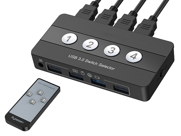 remote control allows for quick, easy switching of the host computer with the push single button