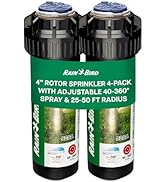 Rain Bird 52SA Premium Gear Drive Rotor Sprinkler Head, 2 Pack - Stainless Steel Shaft for Longer...