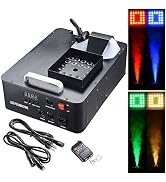 AW Vertical Smoke Fog Machine with Lights LED 1500W Outdoor Indoor Cold Spark Machine Hang Carry ...