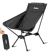 Anbte Portable Camping Chair, Aluminum Ultralight Camping Chair with Carry Bag, 20% Wider Design ...