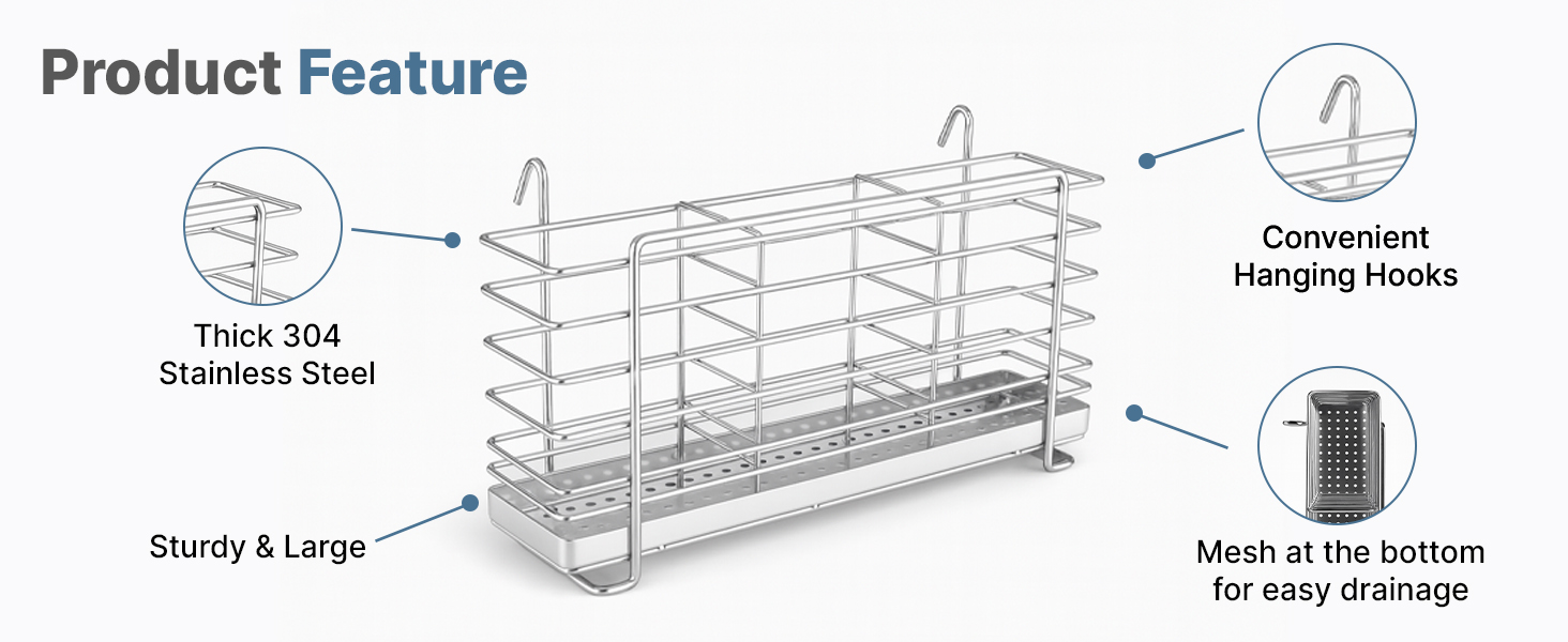 Sleek Utensil Drying Rack