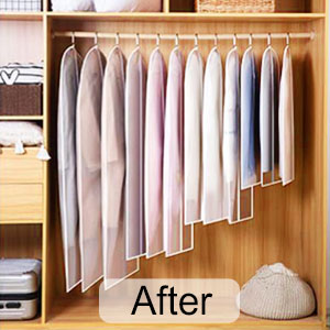 Pwsap 12 Pack Breathable Clothes Covers with Zip