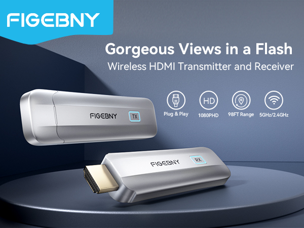 Wireless HDMI Transmitter and Receiver